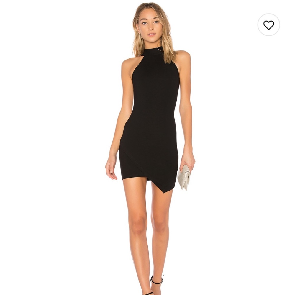Black wrap mini dress